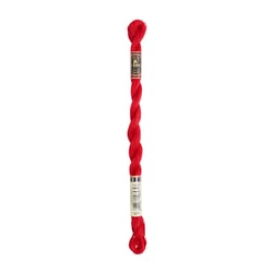 Fil à broder DMC - Coton perlé n°8 - Rouge carmin métallisé 321