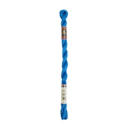 Fil à broder DMC - Coton perlé n°8 - Bleu Gentiane métallisé 825