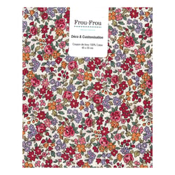 Coupon fleuri - rougeâtre
