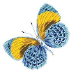 Kit Diamond painting - Diamond Dotz - Fleurs et papillon doré