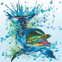 Kit Diamond painting - Diamond Dotz - Le dauphin