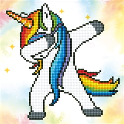 Kit Diamond painting - Diamond Dotz - Licorne le dab