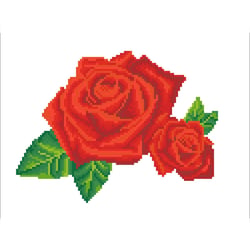 Kit broderie diamant - Diamond Dotz - Diamond Dotz - Rose rouge scintillante