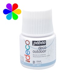 Peinture Pébéo Déco outdoor 45 ml - craie