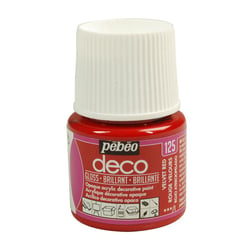 Peinture Déco Pébéo Brillante 45 ml - Rouge Velours
