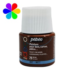 Peinture Pébéo Déco mat 45 ml - brun