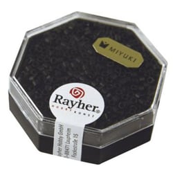 Perles Miyuki Delica 10/0 métallic dépoli noir - DMB 310