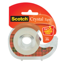 Scotch Crystal 6.1925 DPO - Distributeur avec ruban de bureau - portable - 19 mm x 30 m - bande transparente