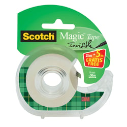 Scotch Magic 8-1975D - Distributeur avec ruban de bureau - 19 mm x 25 m - acétate de cellulose - bande transparente