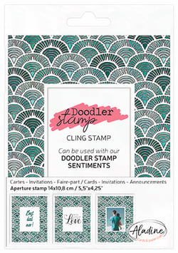 Doodler stamp Ecailles - bois