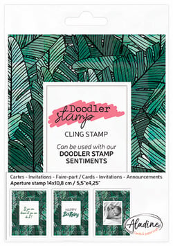 Doodler stamp - grandes feuilles - bois