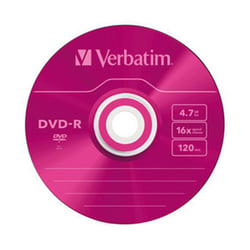 DVD-R VERBATIM COULEUR - BOITIER SLIM X5