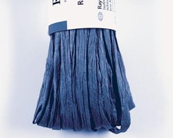 Echeveau raphia rayonné mat 20m bleu fon