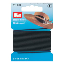 Cordon élastique - 1.5mm - noir