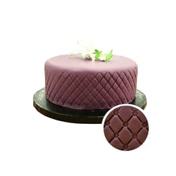 Empreinte effet matelassé - fleurs rondes - Technicake
