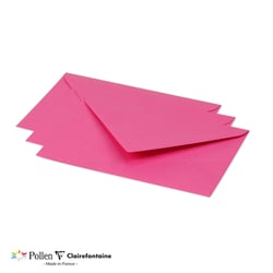 20 enveloppes Pollen 135x210 mm - Rose fuchsia