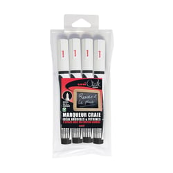 Lot de 4 marqueurs craie - Chalk Marker - Pointe fine - Uni-ball