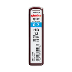 Lot de 12 mines HB - 0.7 mm - rOtring