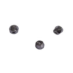 Perles en verre facettées anthracite 3 mm