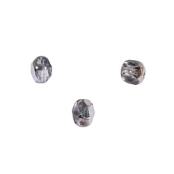 Perles en verre facettées argent 4 mm