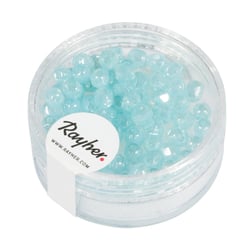 Perles en verre facettées bleu tendre 4 mm