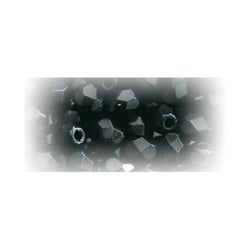 Perles facette verre - noir 4mm 