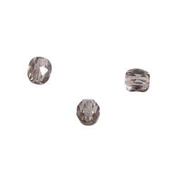 Perles en verre facettées taupe 4 mm