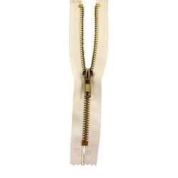 Fermeture à glissière Laiton NS - 20cm - Écru