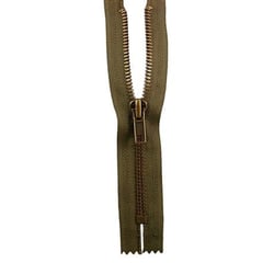 Fermeture à glissière Laiton NS - 20cm - Vert