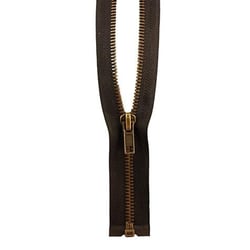 Fermeture à glissière Laiton - 55cm - Marron