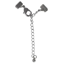 Fermoir écrasé avec griffe pour rubans - 10mm