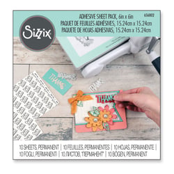 10 feuilles adhésives Sizzix - 15 x 15 cm
