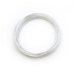 Fil aluminium souple argenté Créalia - 3m Ø2mm