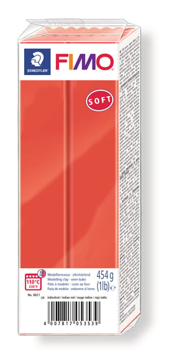 FIMO Soft - pâte à modeler - 454 g - rouge indien