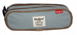 Trousse Kickers - Plate - 2 compartiments - Rectangulaire - Bleu et jaune