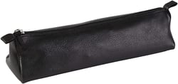 Trousse Clairefontaine - Cuir naturel - 1 compartiment - Triangulaire - Noir