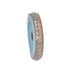 Ruban galon à pois 10mm - beige