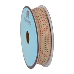 Galon Tiret 10mm - Beige/Rouge - Vendu au décimètre