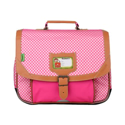 Cartable 35cm Tann's - Vichy Fushia - 1 compartiment