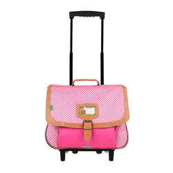 Cartable à roulettes CP-CE1 38 cm - Vichy - Tann's - Fuschia