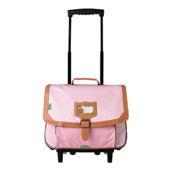 Cartable à roulettes CP-CE1 38 cm - Vichy - Tann's - Rose