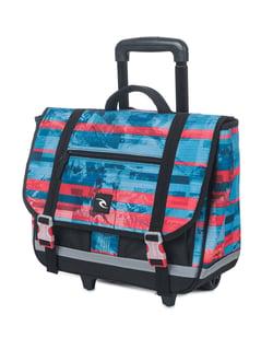 Cartable à roulettes CE2-CM1-CM2 40-41 cm - Ocean Glitch - Rip Curl - Rouge