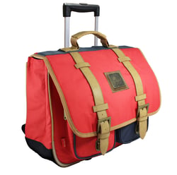 Cartable à roulettes 41cm Kickers - Rouge et bleu - 3 compartiments
