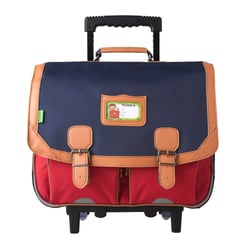 Cartable à roulettes 41cm Tann's - Iconic Bleu-Rouge - 2 compartiments