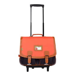 Cartable à roulettes CE2-CM1-CM2 40-41 cm - Iconic - Tann's - Orange et gris