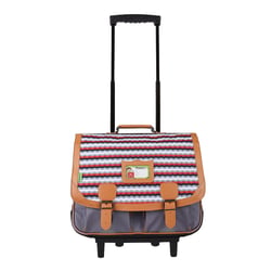 Cartable à roulettes CE2-CM1-CM2 40-41 cm - Zig-zag - Tann's - Gris