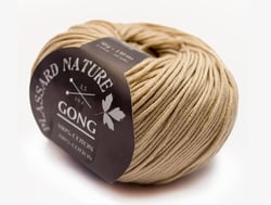 Pelote de fil à tricoter 100% coton - Plassard - Gong - Blanc