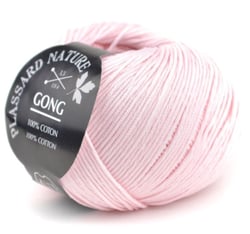 Pelote de fil à tricoter 100% coton - Plassard - Gong - Dragée 210