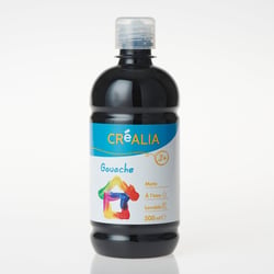 Gouache - 500 ml - Noir - Créalia
