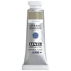 Tube de 14 ml de gouache Lefranc Bourgeois - Linel - Extra-fine - Gris lichen - Nuance 846